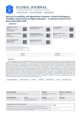 Between Accessibility and Algorithmic Exclusion: Artificial Intelligence, Disability, and Inclusion in Higher Education - A Narrative Review of Evidence from 2020 to 2026