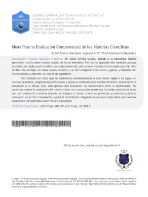 Ideas Para La Evaluacion Competencial De Las Materias Cientificas