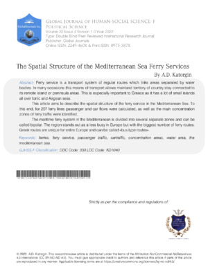 The Spatial Structure of the Mediterranean Sea Ferry Services