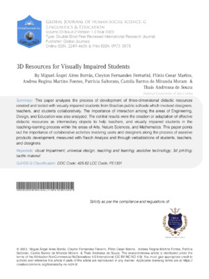 3D Resources for Visually Impaired Students