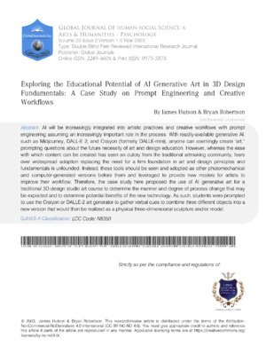 Exploring the Educational Potential of AI Generative Art in 3D Design Fundamentals: A Case Study on Prompt Engineering and Creative Workflows