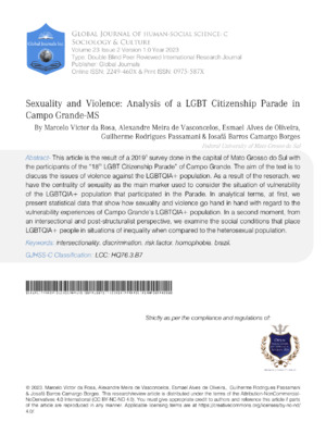 Sexuality and Violence:  Analysis of a LGBT Citizenship Parade in Campo Grande-  MS