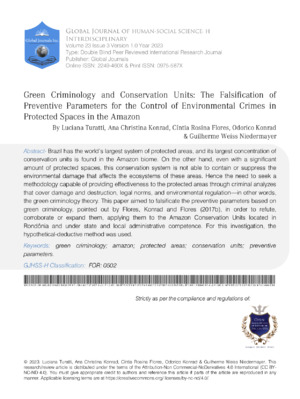 Green Criminology and Conservation Units: The Falsification of Preventive Parameters for the Control of Environmental Crimes in Protected Spaces in the  Amazon