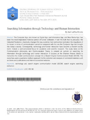 Searching Information through Technology and Human Interaction