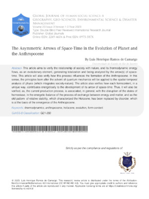 The Asymmetric Arrows of Space-Time in the Evolution of Planet and the Anthropocene