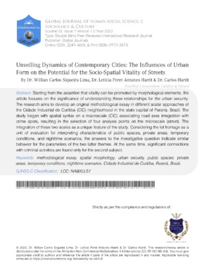 Unveiling Dynamics of Contemporary Cities: The Influences of Urban form on the Potential for the Socio-Spatial Vitality of Streets
