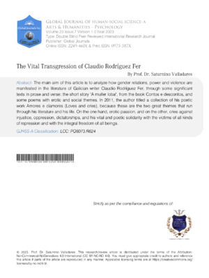 The Vital Transgression of Claudio Rodríguez Fer