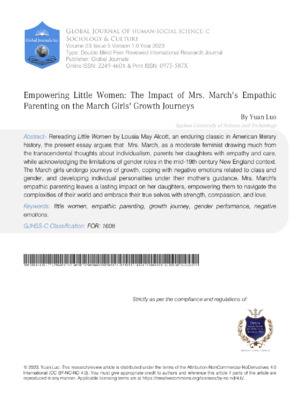 Empowering Little Women The Impact of Mrs. Marchs Empathic Parenting on the March Girls Growth Journeys