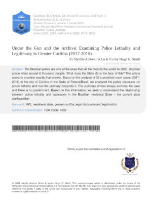 Under the gun and the archive: examining police lethality and legitimacy in Greater Curitiba (2017-2018)