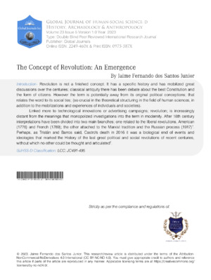 The Concept of Revolution: An Emergency