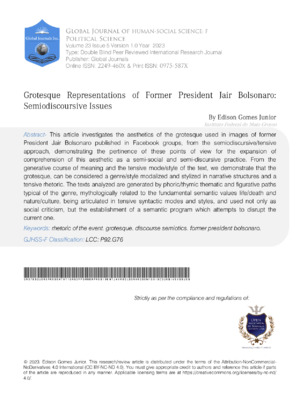 Grotesque Representations of Former President Jair Bolsonaro: Semiodiscoursive Issues