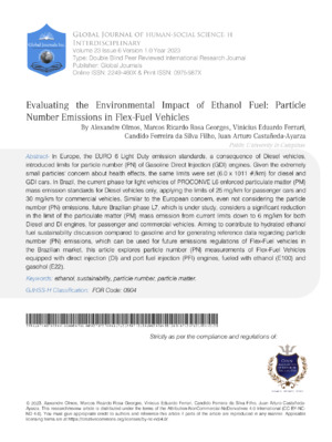 Evaluating the Environmental Impact of Ethanol Fuel: Particle Number Emissions in Flex-Fuel Vehicles