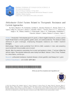 Helicobacter pylori: Factors Related to Therapeutic Resistance and Current Approaches
