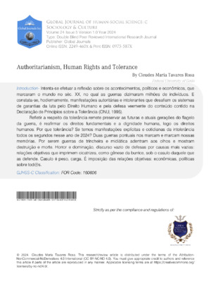 Authoritarianism, Human Rights and Tolerance
