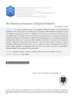 The Polygenesis of Capitalism: A Religious Perspective