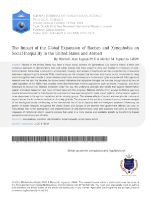 The Impact of the Global Expansion of Racism and Xenophobia on Social Inequality in the United States and Abroad