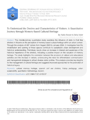 To Understand the Desires and Characteristics of Visitors: A Quantitative Journey