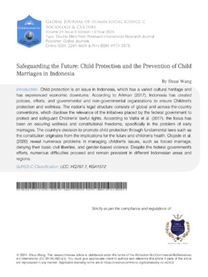 Safeguarding the Future: Child Protection and the Prevention of Child Marriages in Indonesia