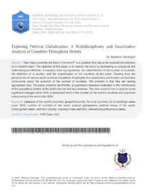 Exploring Political Globalization A Multidisciplinary and Quantitative Analysis of Countries Throughout History