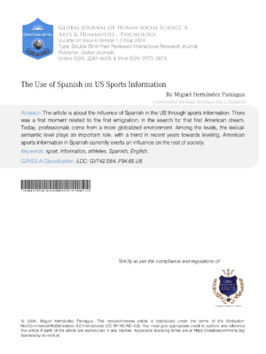 The Use of Spanish in US Sports Information