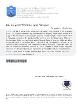 Lipsius Dissertatiuncula Apud Principes