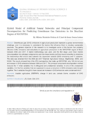 Hybrid Model of Artificial Neural Networks and Principal Component Decomposition for Predicting Greenhouse Gas Emissions in the Brazilian MATOPIBA Region