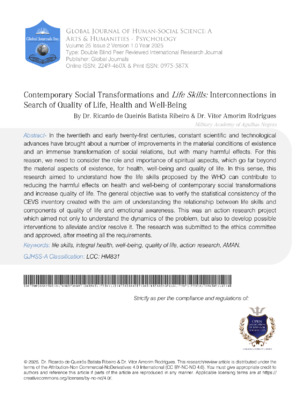 Contemporary Social Transformations and Life Skills: Interconnections in Search of Quality of Life, Health, and Well-being