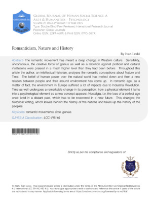 Romanticism, Nature, and History
