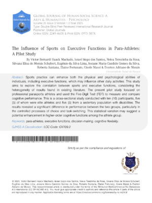 The Influence of Sports on Executive Functions in Para-Athletes: A Pilot Study