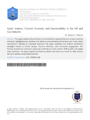 Saudi Aramco: Circular Economy and Sustainability in the Oil and Gas Industry