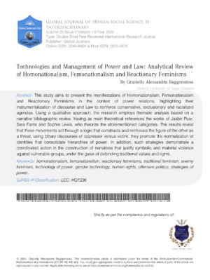 Technologies and Management of Power and Law: Analytical Review of Homonationalism, Femonationalism and Reactionary Feminisms