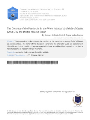 The Conduct of the Patriarchs in the Work Manual da Paixão Solitária (2008), by Moacyr Scliar