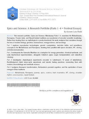 Epics and Science: A Research Portfolio (Parts 1-4 + Festival Essays)