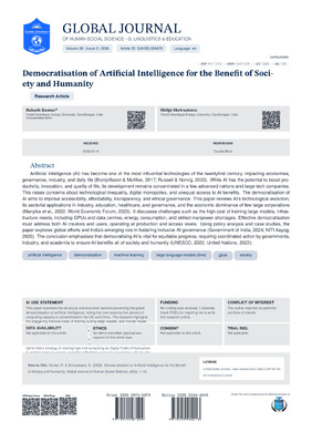 Democratisation of Artificial Intelligence for the Benefit of Society and Humanity