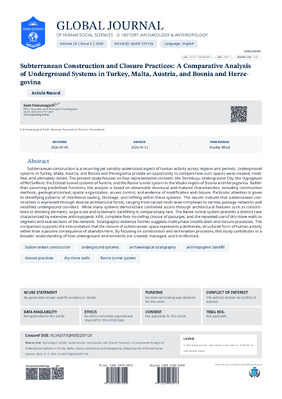 Deliberate Closure of Constructed Spaces: An Anthropological Analysis of Backfilling and Sealing in the Ravne Tunnel System (Bosnia and Herzegovina) and Göbekli Tepe (Turkey)