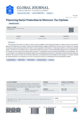 Le financement de la protection sociale au Maroc : les options fiscales