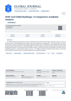 NIRF and Global Rankings: A Comparative Academic Analysis