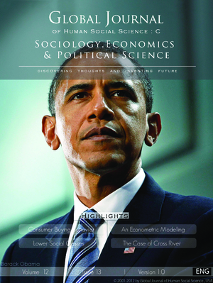 GJHSS-C Sociology: Volume 12 Issue C9