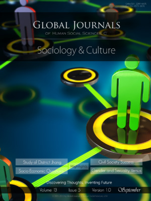 GJHSS-C Sociology & Sociology of culture: Volume 13 Issue C5