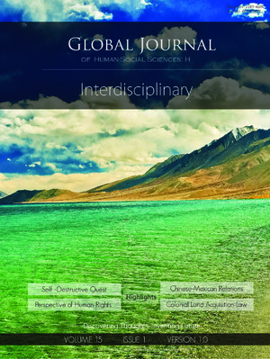 GJHSS-H Interdisciplinary: Volume 15 Issue H1