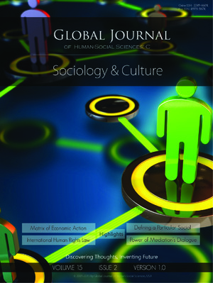 GJHSS-C Sociology & Sociology of culture: Volume 15 Issue C2