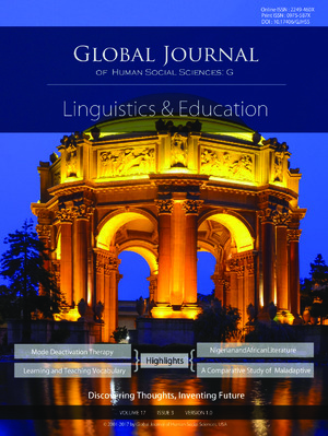 GJHSS-G Contrastive linguistics & Education: Volume 17 Issue G3