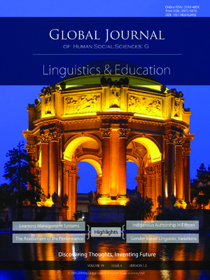 GJHSS-G Contrastive linguistics & Education: Volume 19 Issue G6