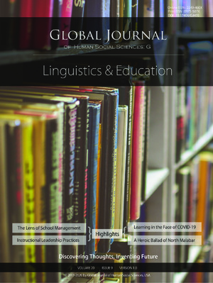 GJHSS-G Contrastive linguistics & Education: Volume 20 Issue G9