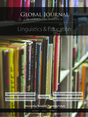 GJHSS-G Contrastive linguistics & Education: Volume 21 Issue G2