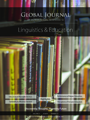 GJHSS-G Contrastive linguistics & Education: Volume 21 Issue G8