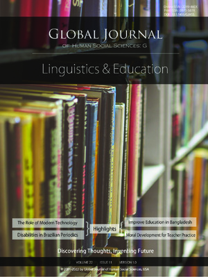 GJHSS-G Contrastive linguistics & Education: Volume 22 Issue G11