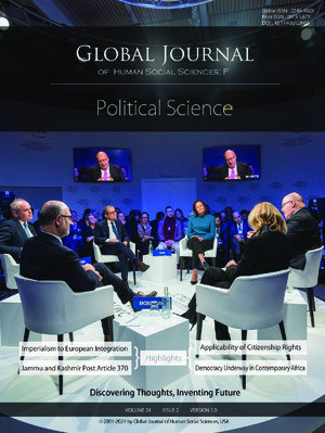 GJHSS-F Political Science: Volume 24 Issue F2