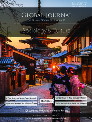 GJHSS-C Sociology & Sociology of culture: Volume 24 Issue C3