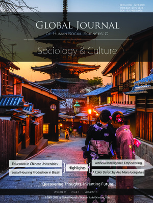 GJHSS-C Sociology & Sociology of culture: Volume 25 Issue C1
